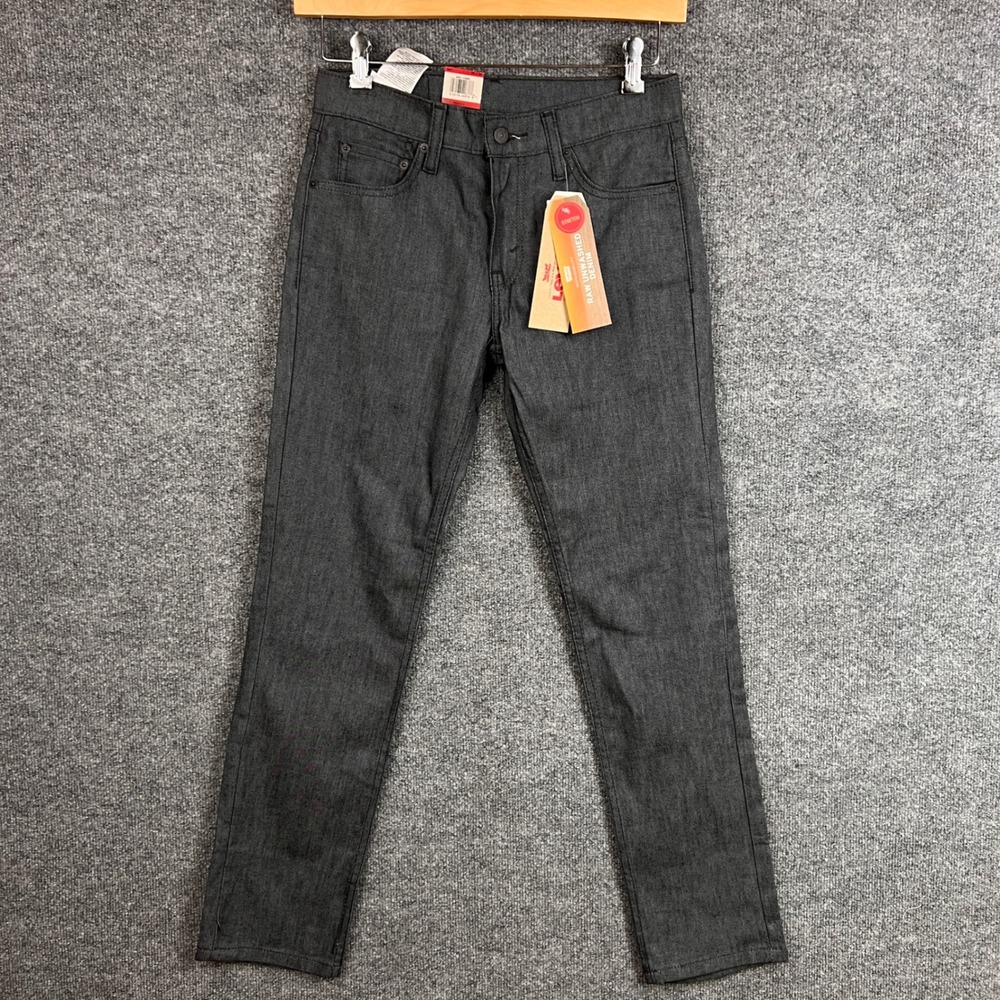 New Levi's 511 Slim Fit raw Unwashed Denim Jeans Mens W30‎ L32 Gray